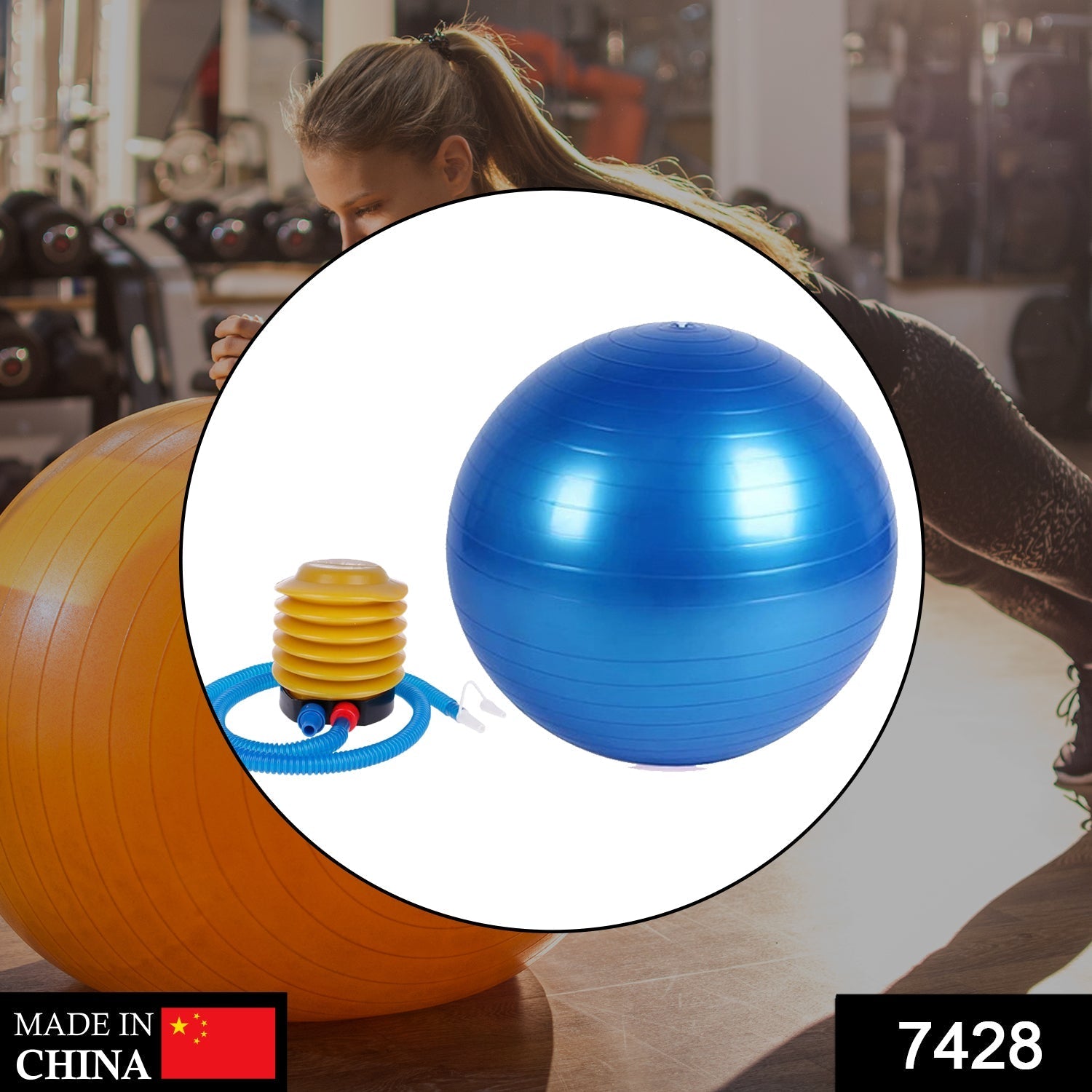 Heavy Duty Gym Ball Non-Slip Stability Ball with Foot Pump for Total Body Fitness Heavy Duty Gym Ball Non-Slip Stability Ball with Foot Pump for Total Body Fitness